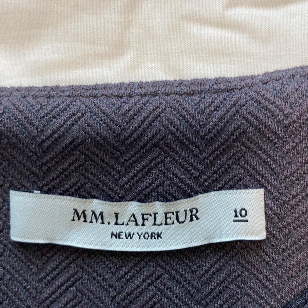 MM LAFLEUR Chevron Stripe Purple Fig Greenpoint Pencil Skirt Size 10 - Picture 4 of 6